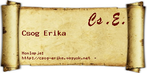 Csog Erika névjegykártya